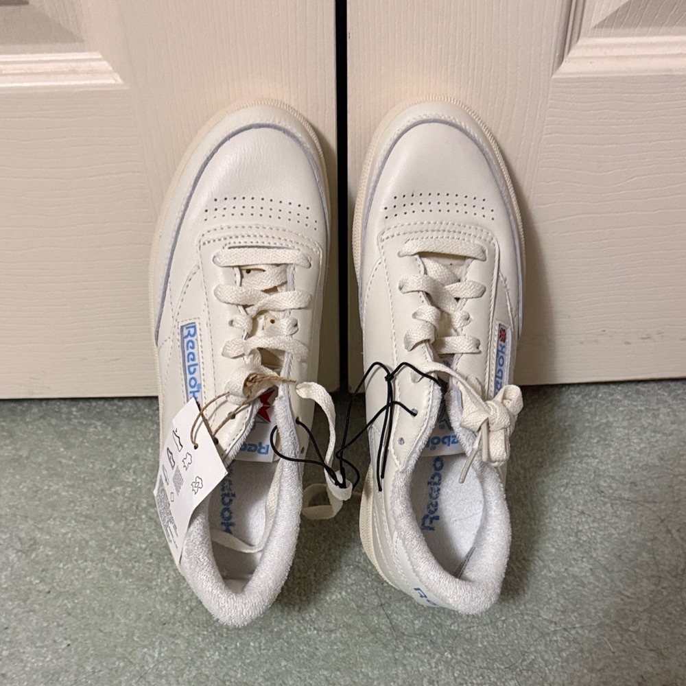 Reebok CLUB C 85 VINTAGE CO Women Leather Sneakers -Chalk/Blue-Size 7.5-NWT - Picture 6 of 14